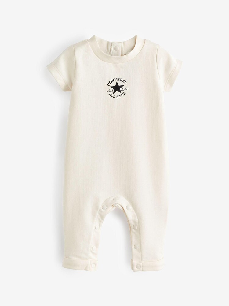 Converse Cream Blue Babygrow - Image 1 of 4