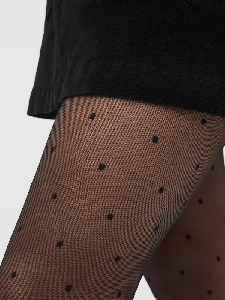Spotty Bum, Tum And Thigh Shaping Tights - Image 2 of 2