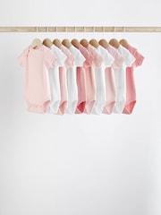 Pink & Weiß - Baby Kurzärmelige Bodys - Bild 1 von 6