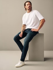 Blue Deep Slim Fit Authentic Stretch Denim Jeans - Image 6 of 13