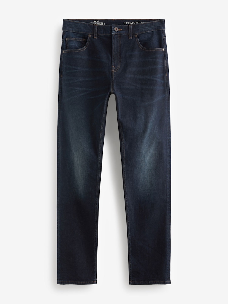Blue Deep Straight Fit Authentic Stretch Denim Jeans - Image 1 of 12