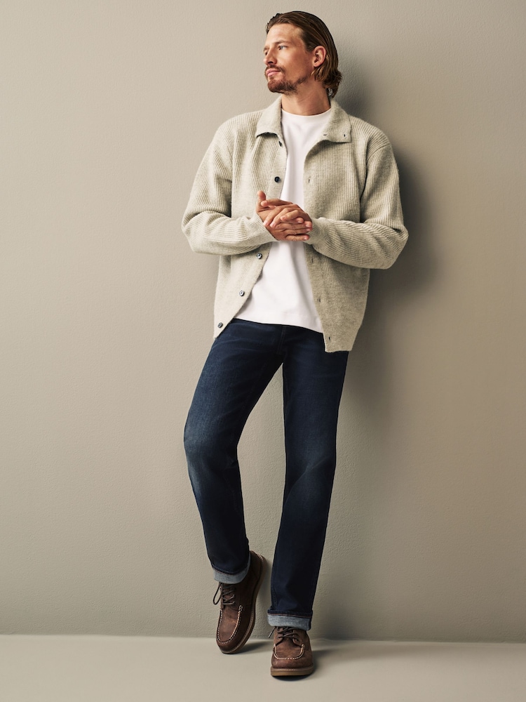 Blue Deep Straight Fit Authentic Stretch Denim Jeans - Image 2 of 12