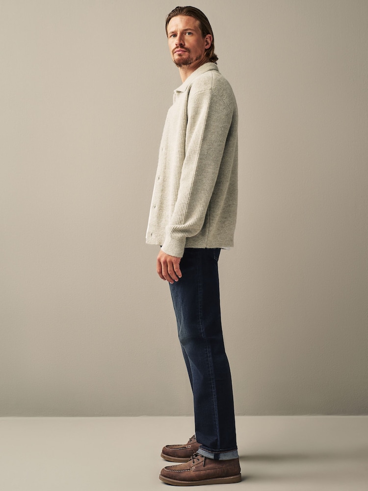 Blue Deep Straight Fit Authentic Stretch Denim Jeans - Image 6 of 12