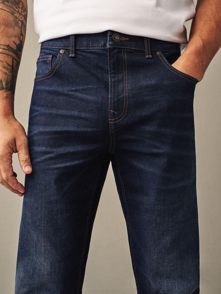 Blue Deep Straight Fit Authentic Stretch Denim Jeans - Image 7 of 12