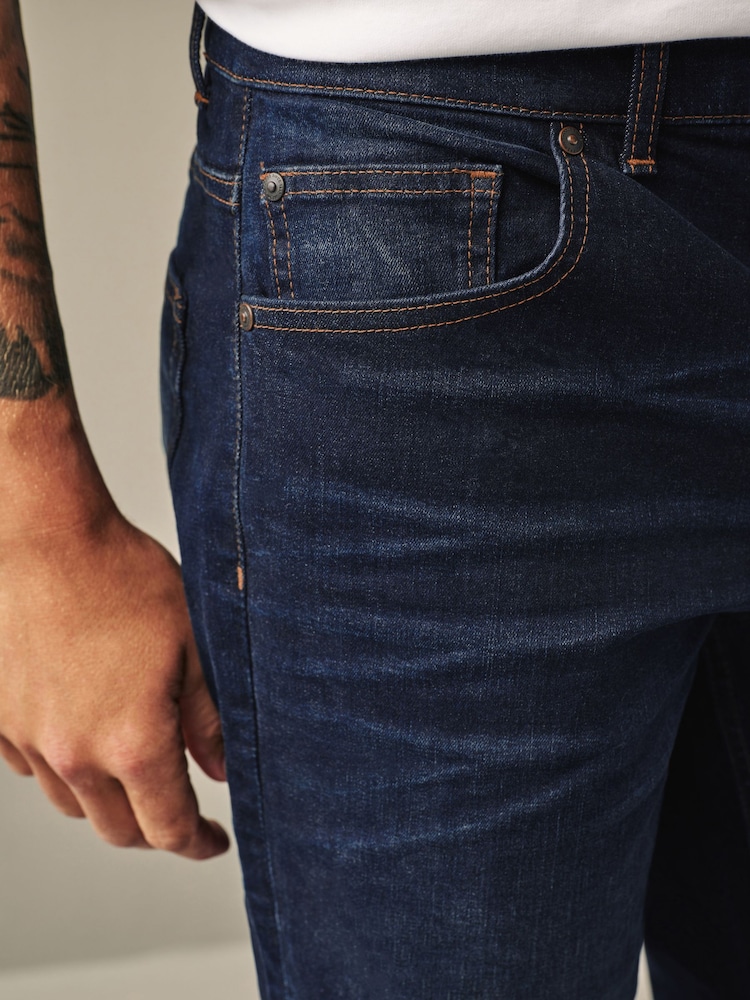 Blue Deep Straight Fit Authentic Stretch Denim Jeans - Image 8 of 12