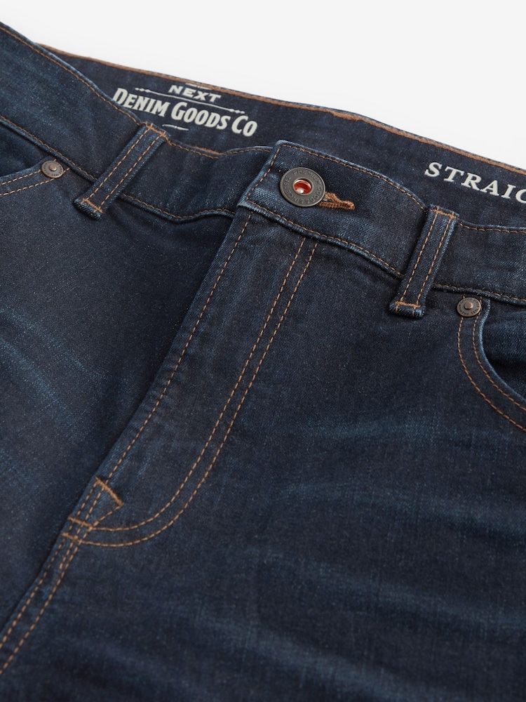 Blue Deep Straight Fit Authentic Stretch Denim Jeans - Image 9 of 12