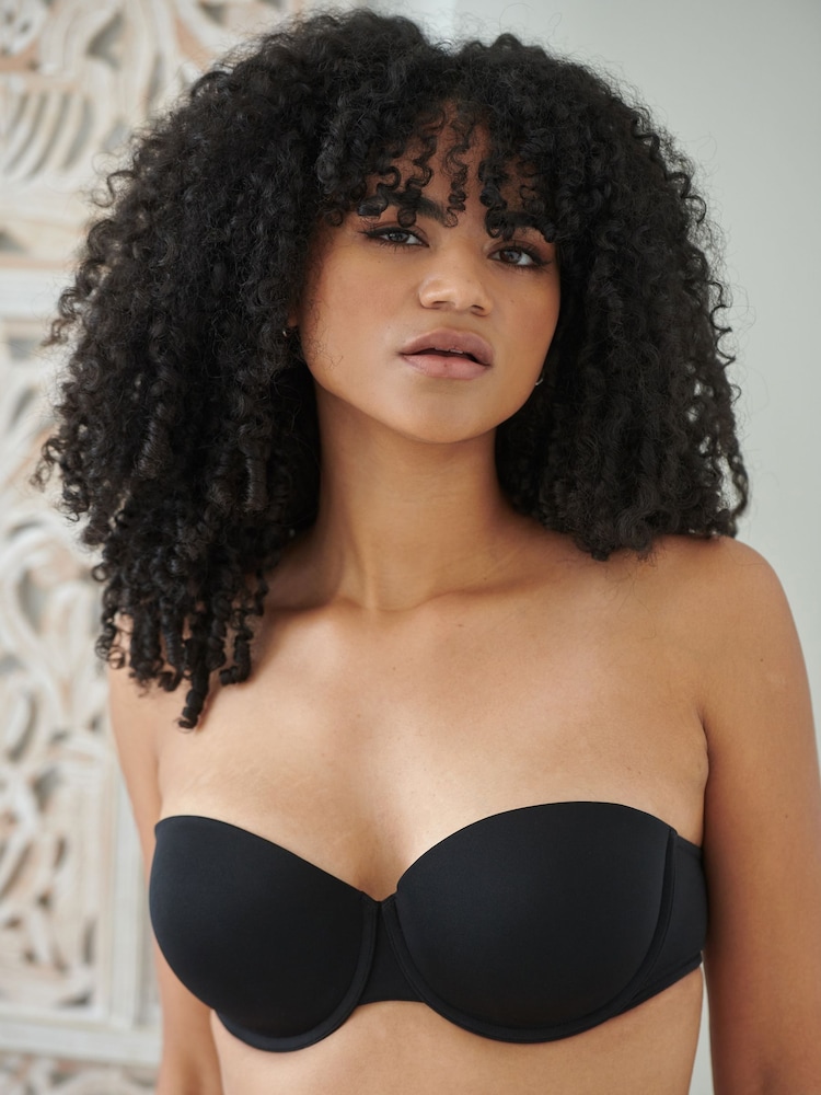Pour Moi Black Definitions Push Up Multiway Strapless Bra - Image 2 of 9