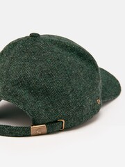 Joules Green Tweed Baseball Cap - Image 5 of 5