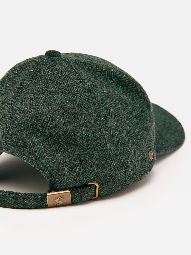 Joules Green Tweed Baseball Cap - Image 5 of 5