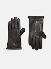 Joules Black Leather Gloves - Image 1 of 3