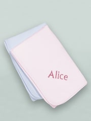 Babyblooms Pink Personalised Monkey Soft Toy with Snuggle Wrap Gift Set - Image 4 of 7