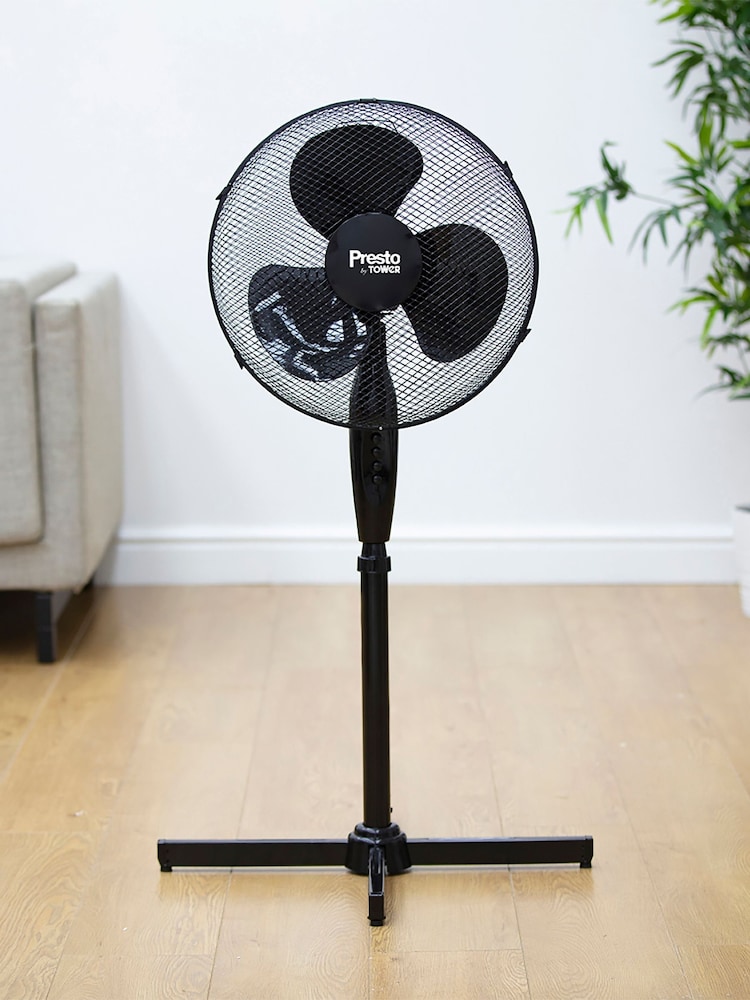 Tower Black Presto 16 Inch Pedestal Fan - Image 1 of 8