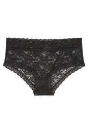 Long Tall Sally Black Floral Lace Shorts 3 Pack - Image 4 of 4
