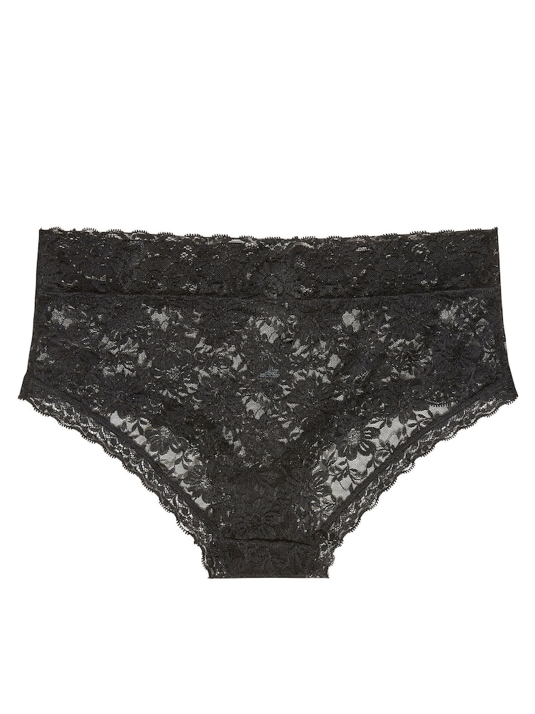Long Tall Sally Black Floral Lace Shorts 3 Pack - Image 4 of 4
