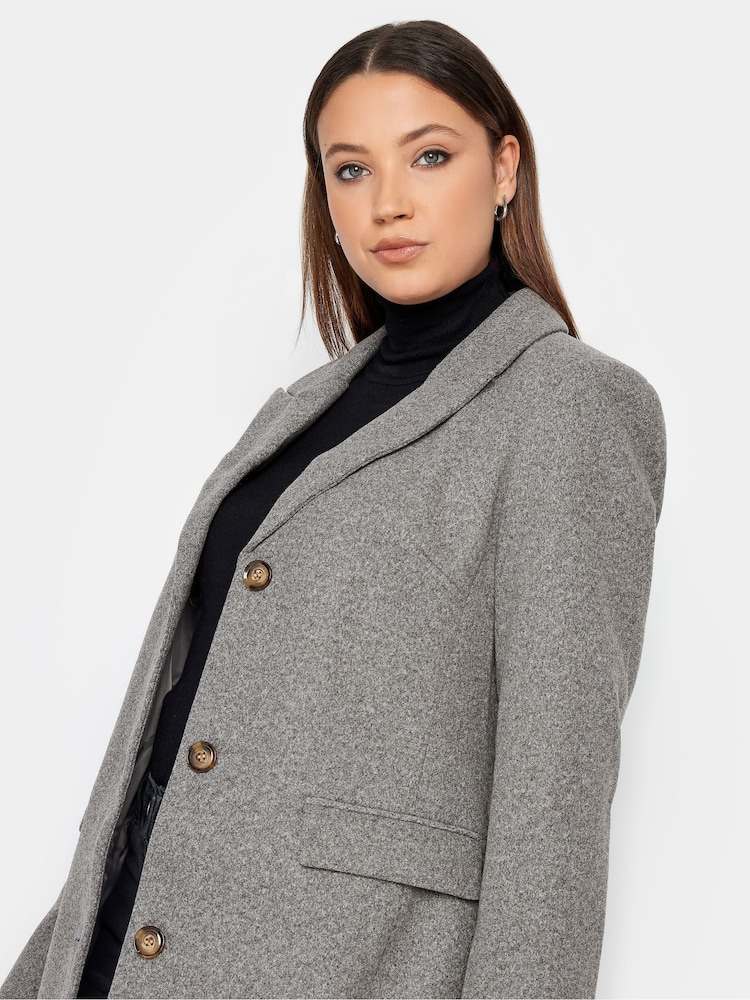 Long Tall Sally Grey Midi Formal Coat - Image 4 of 4
