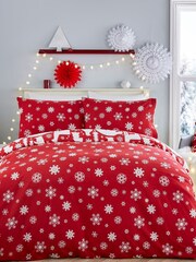 Fusion Red Christmas Arctic Animals 100% Cotton Duvet Cover and Pillowcase Set - Image 5 of 5