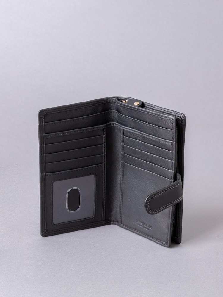 Lakeland Leather Black Medium Tab Purse - Image 3 of 5