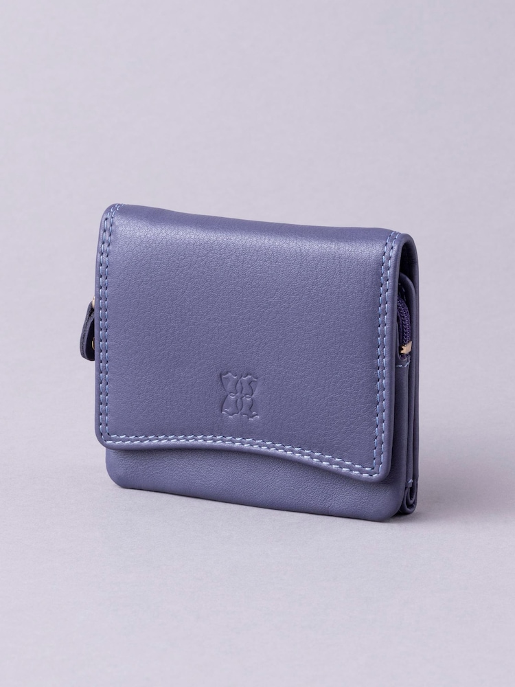 Lakeland Leather Purple Small Flapover Purse - Image 1 of 5
