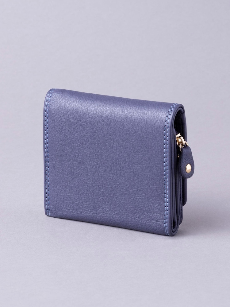 Lakeland Leather Purple Small Flapover Purse - Image 2 of 5