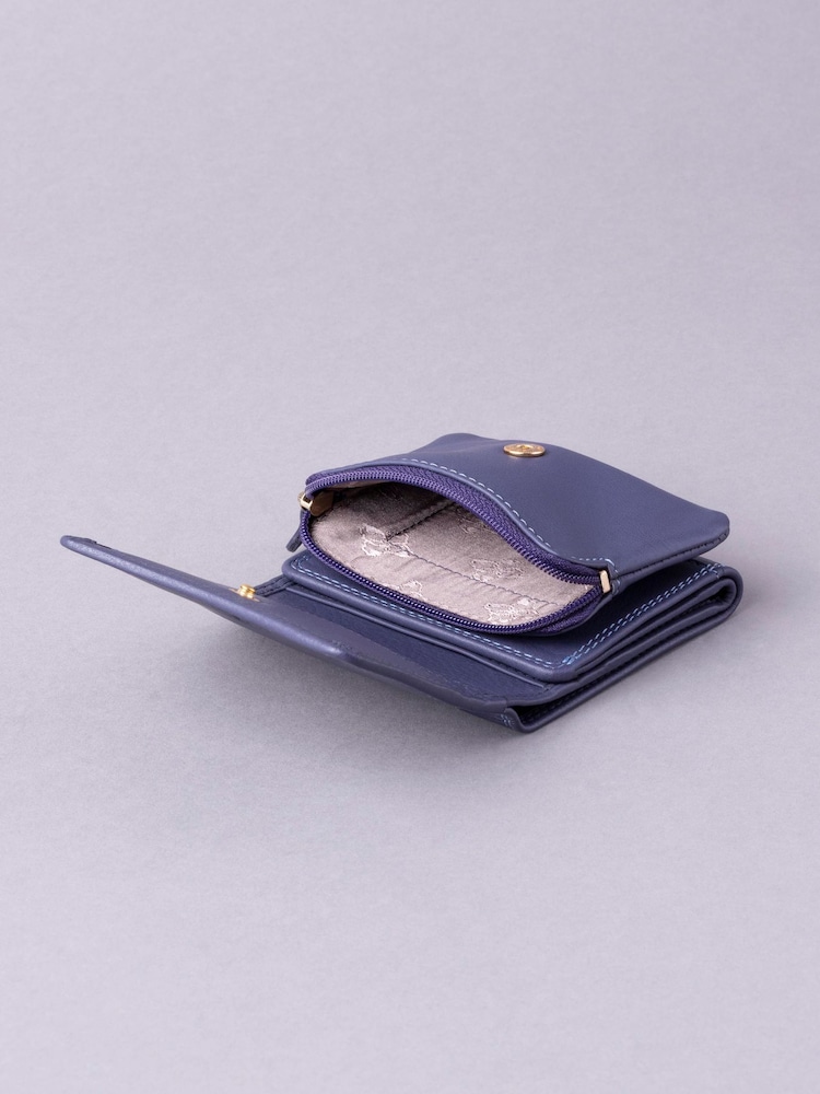 Lakeland Leather Purple Small Flapover Purse - Image 3 of 5