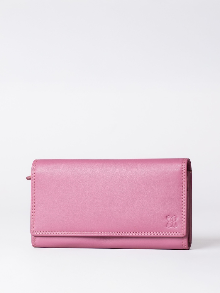 Lakeland Leather Berry Pink Small Flapover Purse - Image 4 of 4