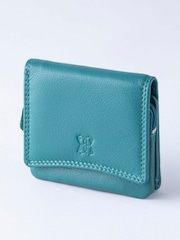 Lakeland Leather Teal Green Small Flapover Purse - Image 1 of 5