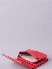 Lakeland Leather Red Small Flapover Purse - Image 3 of 5