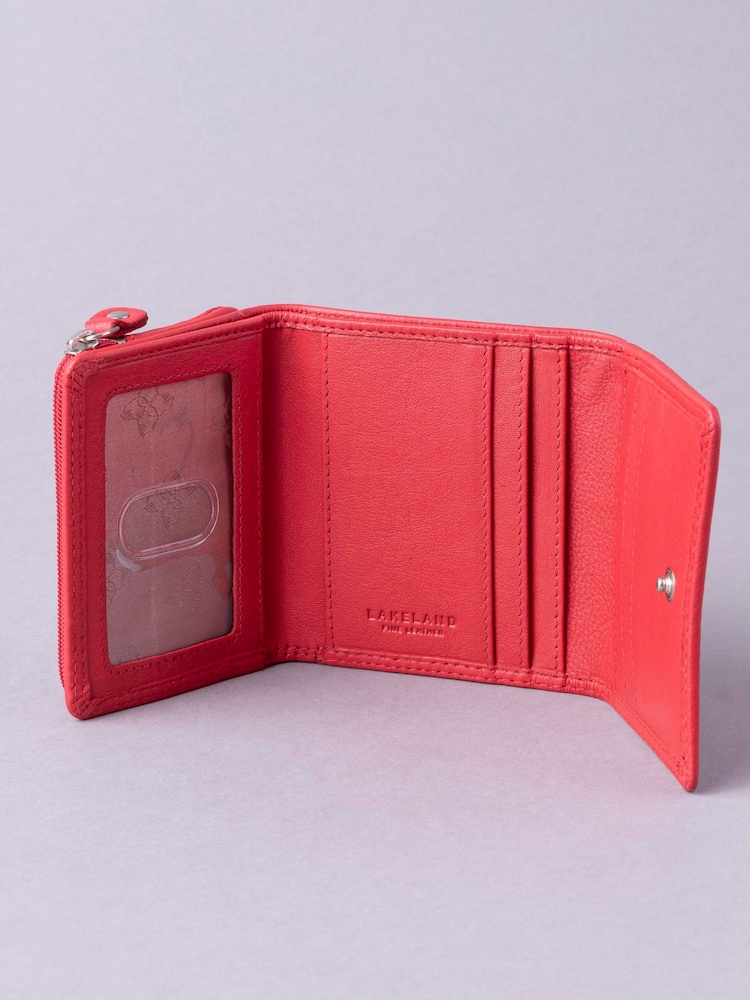 Lakeland Leather Red Small Flapover Purse - Image 4 of 5