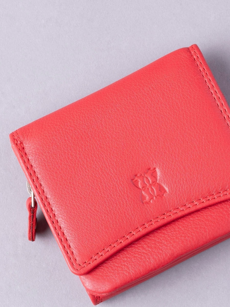 Lakeland Leather Red Small Flapover Purse - Image 5 of 5