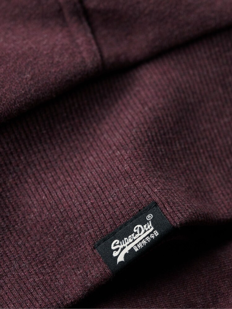 Бордовый меланж - Худи на молнии с подкладкой из искусственного меха Superdry Essential - Изображение 9 из 9 Бордовый меланж - Худи на молнии с подкладкой из искусственного меха Superdry Essential - Изображение 9 из 9