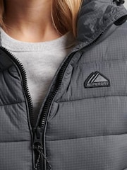 Superdry Grey Hooded Classic Padded Gilet - Image 5 of 5