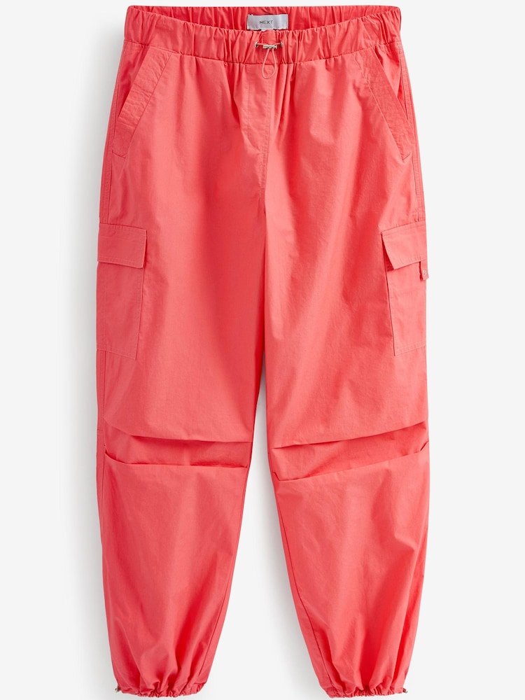 Bright Pink Parachute Cotton Cargo Trousers - Image 5 of 5