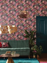Clarke & Clarke Pink Tahiti 10.05M Wallpaper - Image 1 of 2