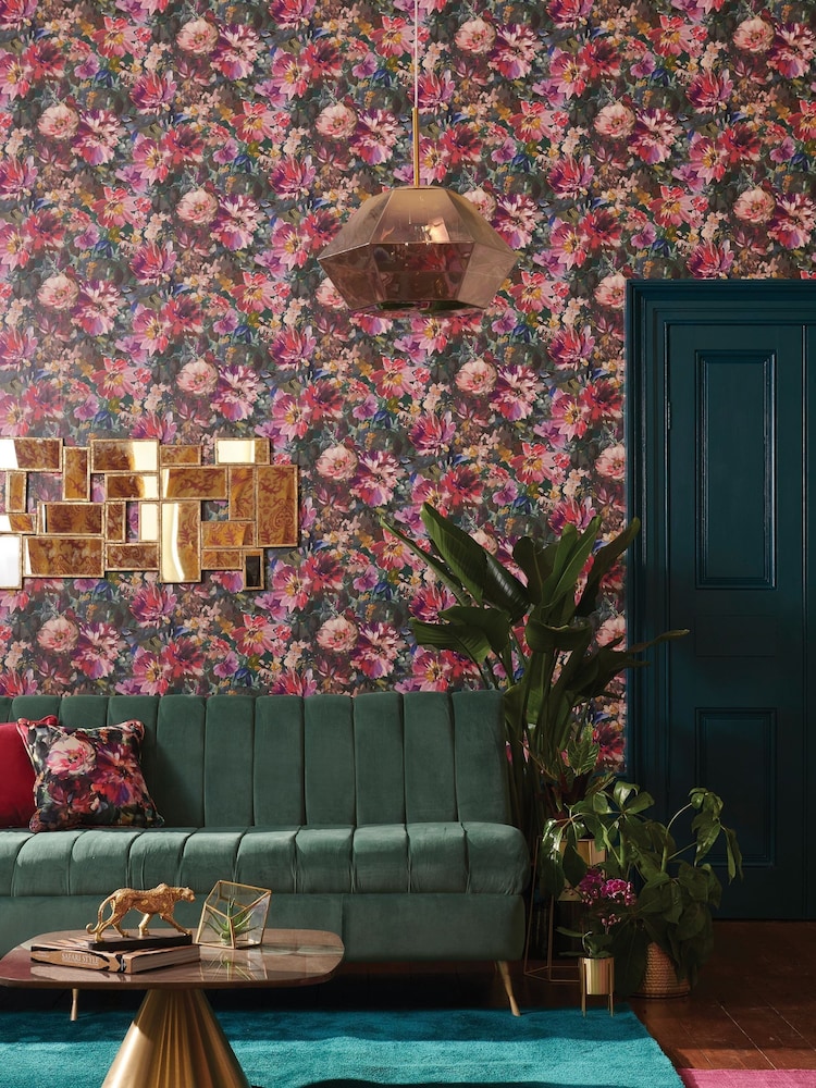 Clarke & Clarke Pink Tahiti 10.05M Wallpaper - Image 1 of 2