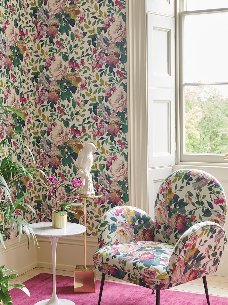 Clarke & Clarke Multi Bloom Exotica 2 10M Wallpaper - Image 1 of 2