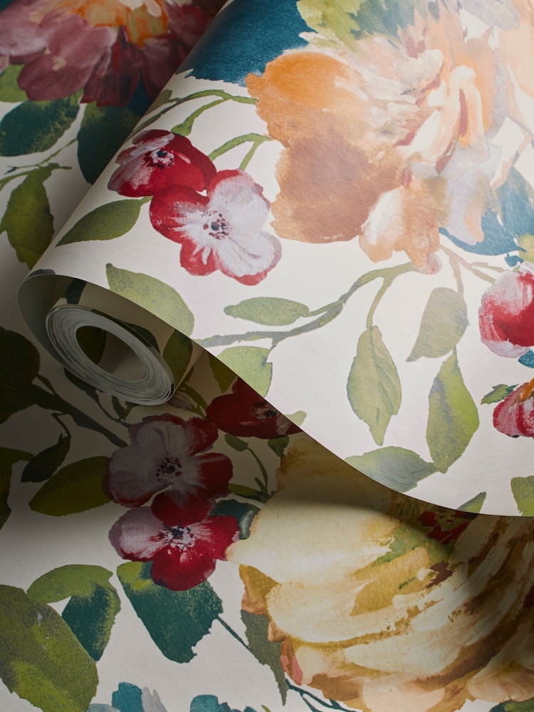 Clarke & Clarke Multi Bloom Exotica 2 10M Wallpaper - Image 2 of 2