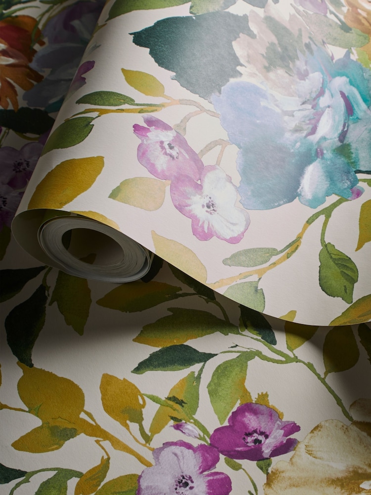 Clarke & Clarke Amethyst Bloom Exotica 2 10M Wallpaper - Image 2 of 2