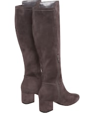 M&Co Grey Knee High Heeled Boots - Image 3 of 3