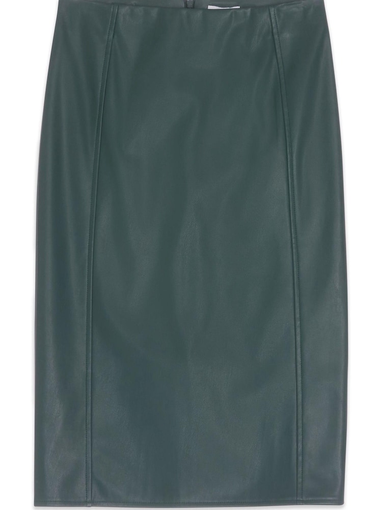 M&Co Green PU Pencil Skirt - Image 5 of 5