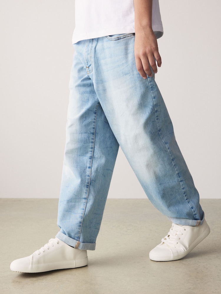 Blue Bleach Wide Fit Stretch Jeans (3-16yrs) - Image 2 of 4