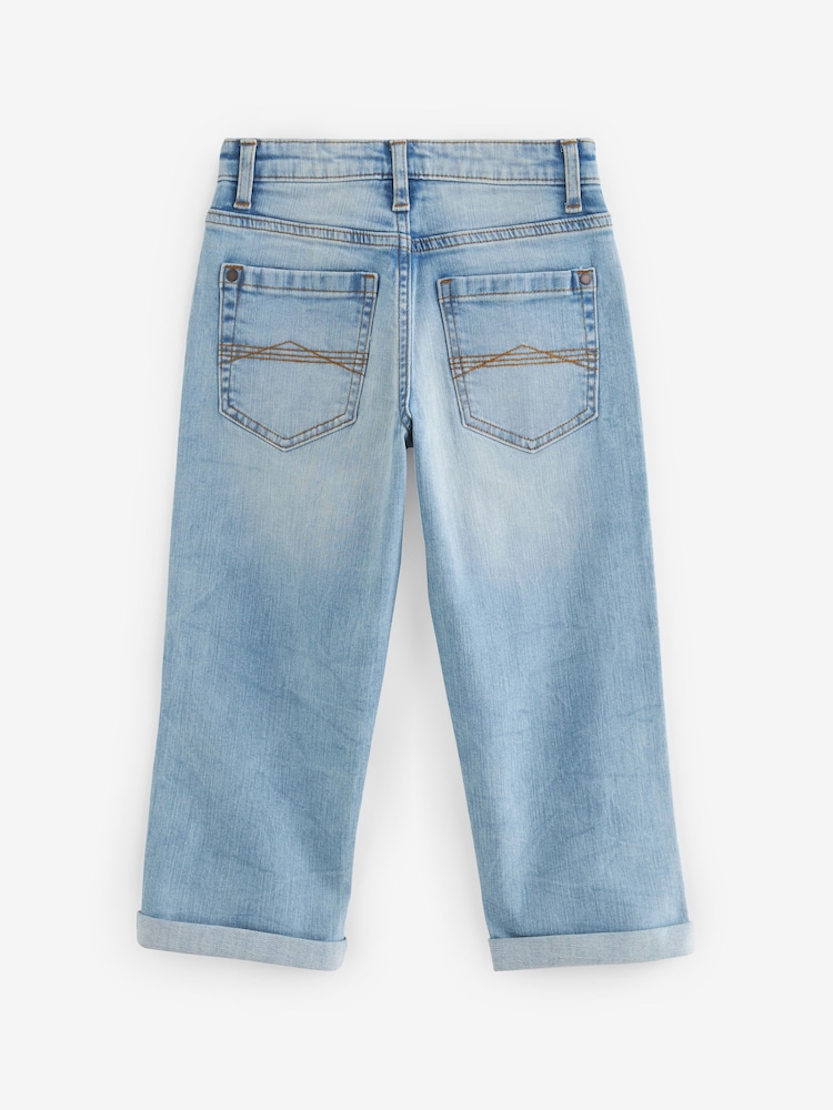 Blue Bleach Wide Fit Stretch Jeans (3-16yrs) - Image 4 of 4
