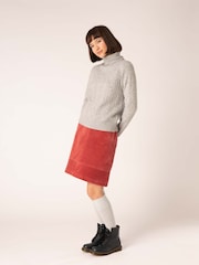Mistral Pink Directional Cord Skirt - Image 1 of 13