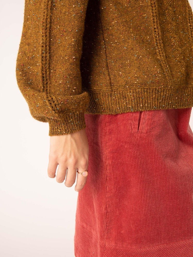 Mistral Pink Directional Cord Skirt - Image 13 of 13