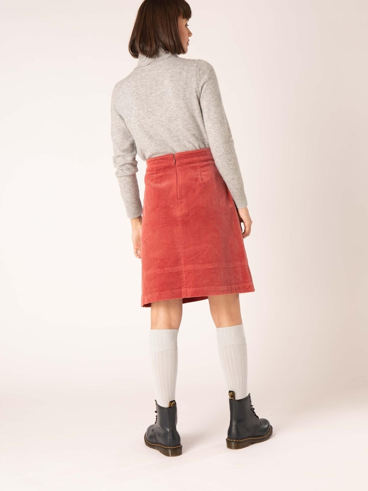 Mistral Pink Directional Cord Skirt - Image 2 of 13