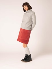Mistral Pink Directional Cord Skirt - Image 3 of 13