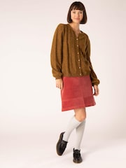 Mistral Pink Directional Cord Skirt - Image 6 of 13