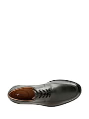 Clarks Black Dark Standard Fit (F) Leather Un Aldric Park Shoes - Image 6 of 7