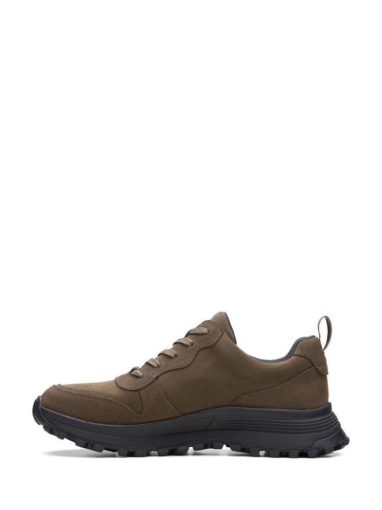 Clarks Green Standard Fit (F) Nubuck Atl Trek Free Up Shoes - Image 2 of 7