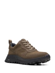 Clarks Green Standard Fit (F) Nubuck Atl Trek Free Up Shoes - Image 3 of 7