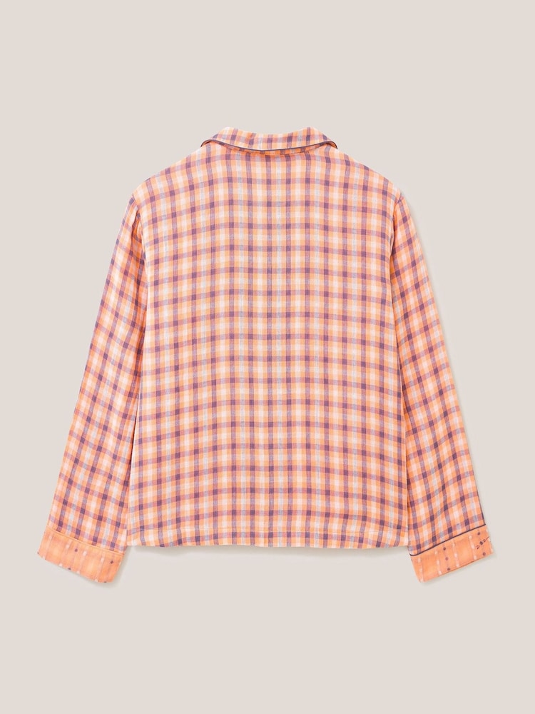 White Stuff Pink Nightsky Woven Pyjama Shirt - Image 6 of 6 White Stuff Pink Nightsky Woven Pyjama Shirt - Image 6 of 6